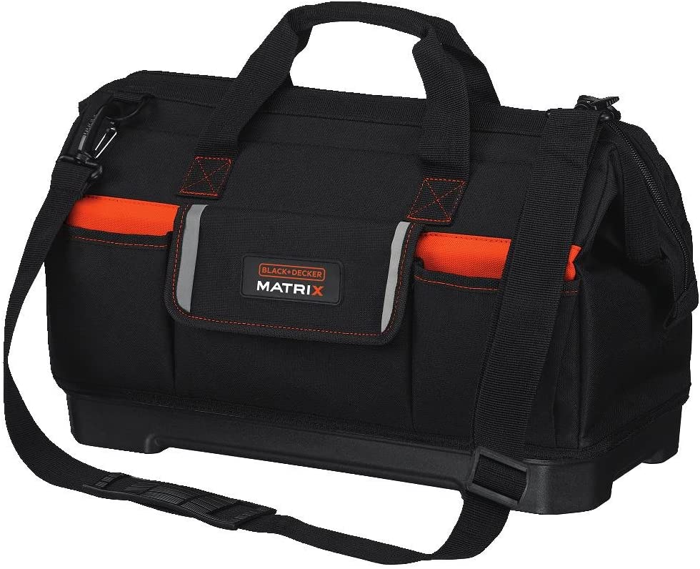 BLACK+DECKER Tool Tote Bag for Matrix System, Wide-Mouth (BDCMTSB)