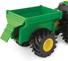 Load image into Gallery viewer, John Deere Monster Treads Lights &amp; Sounds 8 Inch Tractor with Wagon