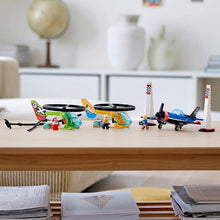 Load image into Gallery viewer, LEGO City Air Race 60260 Flying Helicopter &amp; Airplane Toy, Features 2 Ripcord Helicopters, Stunt Plane Aircraft Toy, 2 Pylons, Plus Rivera, Xtreme and Vitarush Pilot Minifigures, New 2020 (140 Pieces)