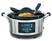 Load image into Gallery viewer, Hamilton Beach (33967A) Slow Cooker With Temperature Probe, 6 Quart, Programmable, Stainless Steel