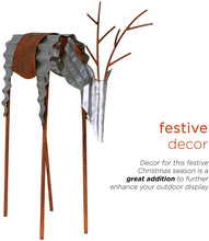 Load image into Gallery viewer, Alpine Corporation JUM326 Alpine Sheet Metal Grazing Reindeer, Outdoor Festive Decoration for Garden, Lawn, Yard Holiday décor, Multi