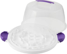 Load image into Gallery viewer, Wilton 2105-3280 Cake and Cupcake Carrier, Round, Plastic, Transparent, 25.4cm (10in)