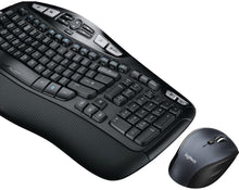 Load image into Gallery viewer, Logitech MK550 Wireless Wave Keyboard and Mouse Combo - Includes Keyboard and Mouse, Long Battery Life, Ergonomic Wave Design - Black