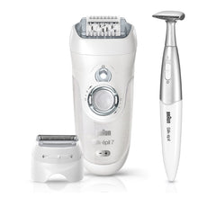 Load image into Gallery viewer, Braun Epilator Silk Facial Hair Removal for Women, Shaver and Bikini Trimmer, Rechargeable, Cordless, Wet &amp; Dry