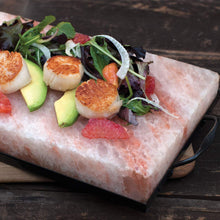 Load image into Gallery viewer, Charcoal Companion CC6064 Himalayan Salt Plate &amp; Holder Set, 12&quot; x 8&quot; x 1.5&quot;
