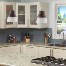 Load image into Gallery viewer, It&#39;s Exciting Lighting IEL-5778 Glass Pendant Nickel IR LED Light With Brushed Nickel And Frosted Glass Shade, Battery Operated With 24 Included LEDs