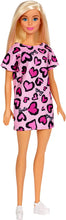 Load image into Gallery viewer, Barbie Doll, Blonde, Wearing Pink Heart-Print Dress and Platform Sneakers, for 3 to 7 Year Olds