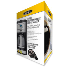 Load image into Gallery viewer, BELLA Classics 12 Cup Programmable Coffee Maker, Bold Brew Stainless and Chrome