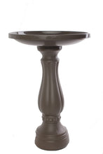 Load image into Gallery viewer, Bloem Promo Bird Bath with Pedestal, 25&quot; x 17&quot;, Peppercorn (270-60)