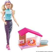 Load image into Gallery viewer, Barbie Mini Playset with 2 Pet Puppies, Doghouse and Pet Accessories, Gift for 3 to 7 Year Olds (GRG78)