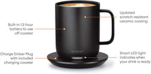 Load image into Gallery viewer, NEW Ember Temperature Control Smart Mug 2, 10 oz, Black, 1.5-hr Battery Life - App Controlled Heated Coffee Mug - Improved Design