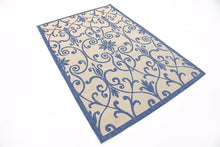 Load image into Gallery viewer, Unique Loom Outdoor Botanical Collection Traditional Border Transitional Indoor and Outdoor Flatweave Rug