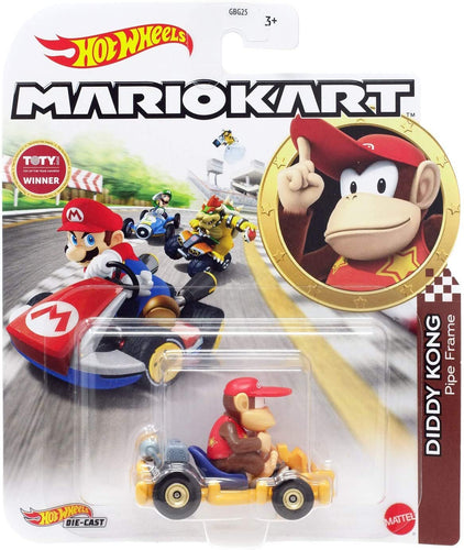 Hot Wheels Mario Kart Diddy Kong Diecast Car [Pipe Frame]
