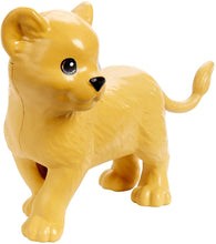 Load image into Gallery viewer, Barbie Photojournalist Doll, Brunette with Lion Cub, Camera and Magazine Cover, Inspired by National Geographic