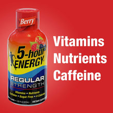 Load image into Gallery viewer, 5-hour ENERGY Shot, Regular Strength Berry, 1.93 oz, 10 Pack