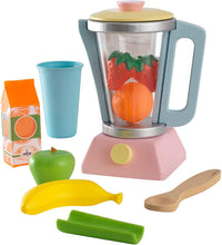 Load image into Gallery viewer, KidKraft 63377 Wooden Smoothie Set, 9Piece, Pastel Colors, Children's Pretend Food Toy, 6 x 4 x 6 inches
