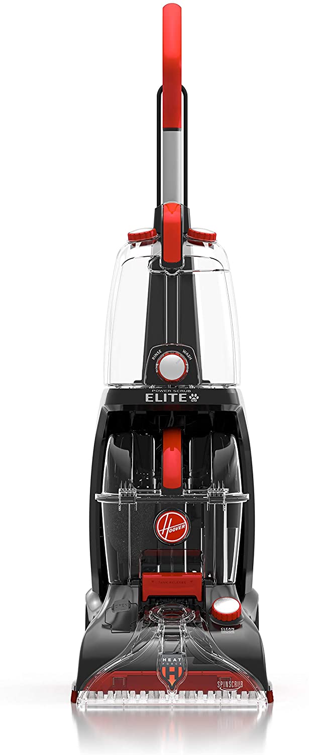 Hoover Power Scrub Elite Pet Carpet Cleaner with Free & Clean Carpet Cleaning Solution (50 oz), FH50251, AH30952