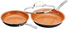 Load image into Gallery viewer, Gotham Steel 12 Piece Copper Kitchen Set with Non-Stick Ti-Cerama Copper Coating by Chef Daniel Green – Includes Skillets, Fry Pans and Stock Pots