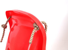Load image into Gallery viewer, PLAYBERG Red Plastic Baby and Toddler Swing Seat with Hanging Ropes