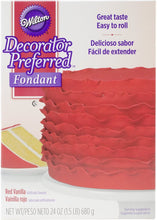 Load image into Gallery viewer, Wilton W7102-04 Decorator Preferred Fondant 24oz, 24 ounce, Red