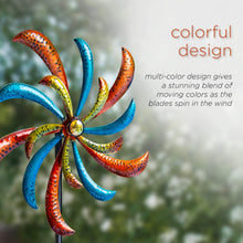 Load image into Gallery viewer, Alpine Corporation Dual Floral Windmill Stake with Gems