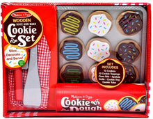 Load image into Gallery viewer, Melissa &amp; Doug Slice-and-Bake Wooden Cookie Play Food Set, Pretend Play, Materials, 28 Pieces, 10.5" H x 13.5" W x 3.25" L