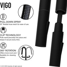 Load image into Gallery viewer, VIGO VG02029 Greenwich 18 Inch Single Handle Brass Kitchen Faucet with Pull Down Sprayer, Commercial Centerset Single Hole Kitchen Sink Faucet, Plated Seven Layer Finish