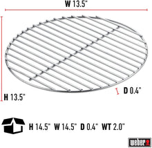 Load image into Gallery viewer, Weber 7440 Plated-Steel Charcoal Grate, 13.5 inches