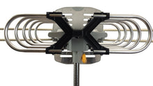 Load image into Gallery viewer, BoostWaves Supreme Amplified Outdoor Remote Controlled HDTV UHF VHF Antenna FM Radio 360 Degree Motorized Rotation Kit with 50ft RG6 and Clips Works UP to 2 TV&#39;s- Premium Flagship Model!