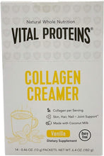 Load image into Gallery viewer, Vital Proteins, Collagen Creamer Vanilla Packet Box, 14 Count