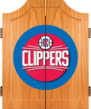 Load image into Gallery viewer, NBA Los Angeles Clippers Wood Dart Cabinet Set