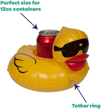 Load image into Gallery viewer, Game 5020 Derby Duck Inflatable Pool Float Cup Holders