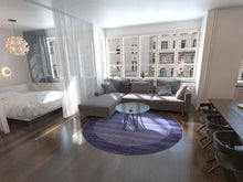 Load image into Gallery viewer, Unique Loom Del Mar Collection Contemporary Transitional Navy Blue Round Rug (8' x 8')