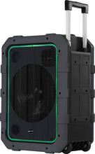 Load image into Gallery viewer, Gemini MPA-2400 10” Rechargeable Weather-Resistant Trolley Speaker with Bluetooth, LED Light Show, 6 DSP Modes, Microphone and Guitar Inputs, 240W Peak Power, FM Radio