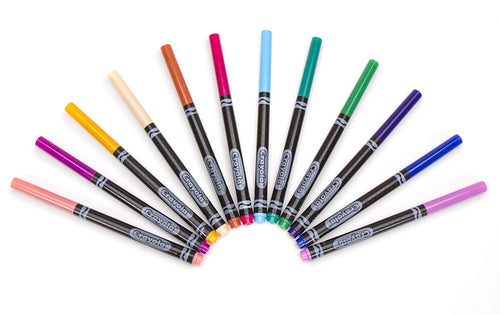 Crayola Aged Up Adult Coloring 12ct Fine Line Markers, Contemporary Colors