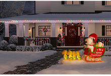 Load image into Gallery viewer, Gemmy 8&#39; Airblown Inflatable Snoopy as Santa in Sleigh Scene