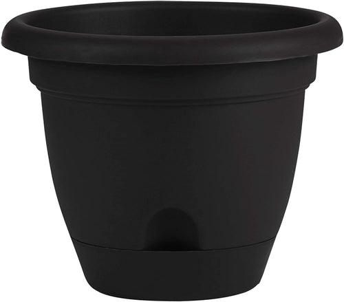 Bloem Lucca Planter, 14-Inch, Black