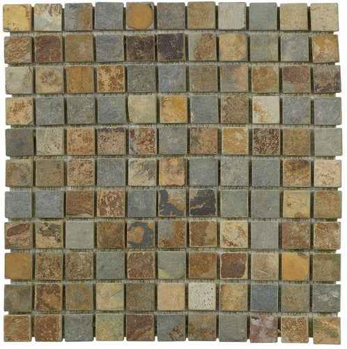 Jeffrey Court Slate 12 in. x 12 in. x 8 mm Mosaic Floor/Wall Tile