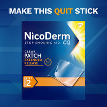 Load image into Gallery viewer, NicoDerm CQ Step 2 Nicotine Patches to Quit Smoking, Clear Patch , 14 count
