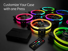 Load image into Gallery viewer, GAMDIAS RGB Case Fan 120mm Dual Light Loop Motherboard Sync with Remote Control Color - Five Fan Pack Cooling Aeolus M1-1205R