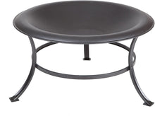 Load image into Gallery viewer, Fire Sense Tokia Round Black Steel 30 Inch Fire Pit with Stand | Wood Burning | Mesh Spark Screen, Wood Grate, and Screen Lift Tool Included | Lightweight Portable Patio and Outdoor Heater |