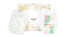 Load image into Gallery viewer, Parasol Natural Baby Diaper Pants - Chlorine Free, Chemical Free, Hypoallergenic, Eco-friendly - Desert Spring Collection - Size 4-5, 2 Packs of 24, 48 Count