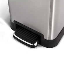 Load image into Gallery viewer, Home Zone Stainless Steel Kitchen Trash Can with Semi-Round Design and Step Pedal