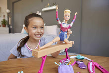 Load image into Gallery viewer, Barbie Gymnastics Playset: Barbie Doll with Twirling Feature, Balance Beam, 15+ Accessories for Ages 3 and Up