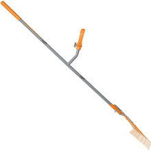Load image into Gallery viewer, ERGIE SYSTEMS ERG-LFRK24 ErgieShovel Strain Reducing 54-Inch Shaft, 24 Steel Teeth Leaf Rake, Gray/Orange