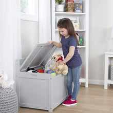 Load image into Gallery viewer, Melissa &amp; Doug Wooden Toy Chest, Sturdy Wooden Chest (4.5 Cubic Feet of Storage, Easy to Assemble, Gray, Great Gift for Girls and Boys - Best for 3, 4, 5 Year Olds and Up)
