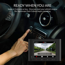 Load image into Gallery viewer, YI Nightscape Dash Cam, 1080p Smart Wi-Fi Car Camera with Heat-Resistant Supercapacitor, Superb Night Vision, Sony Sensor, 140° FOV, 2.4”Screen, Phone App - Black