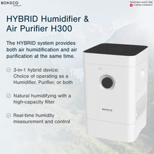 Load image into Gallery viewer, BONECO H300 - Hybrid Humidifier &amp; Air Purifier, 3-in-1 Air Washer - Removes Contaminants Like Pollen and Smoke - Super Quiet - Multi-Settings Including Baby and Sleep Modes