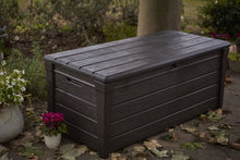 Load image into Gallery viewer, Keter Brightwood 120 Gallon Outdoor Garden Resin Patio Storage Furniture Deck Box