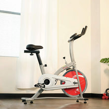 Load image into Gallery viewer, Sunny Health &amp; Fitness Indoor Exercise Stationary Bike with Digital Monitor, 22 LB Chromed Flywheel